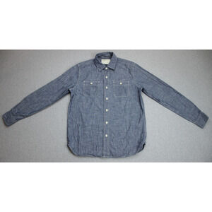 American Eagle Shirt Mens Size M Blue 100% Cotton Long Sleeve Button-Up Regular